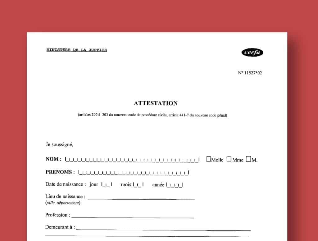 Formulaire De Demande De Transcription D'acte De Naissance Majeur